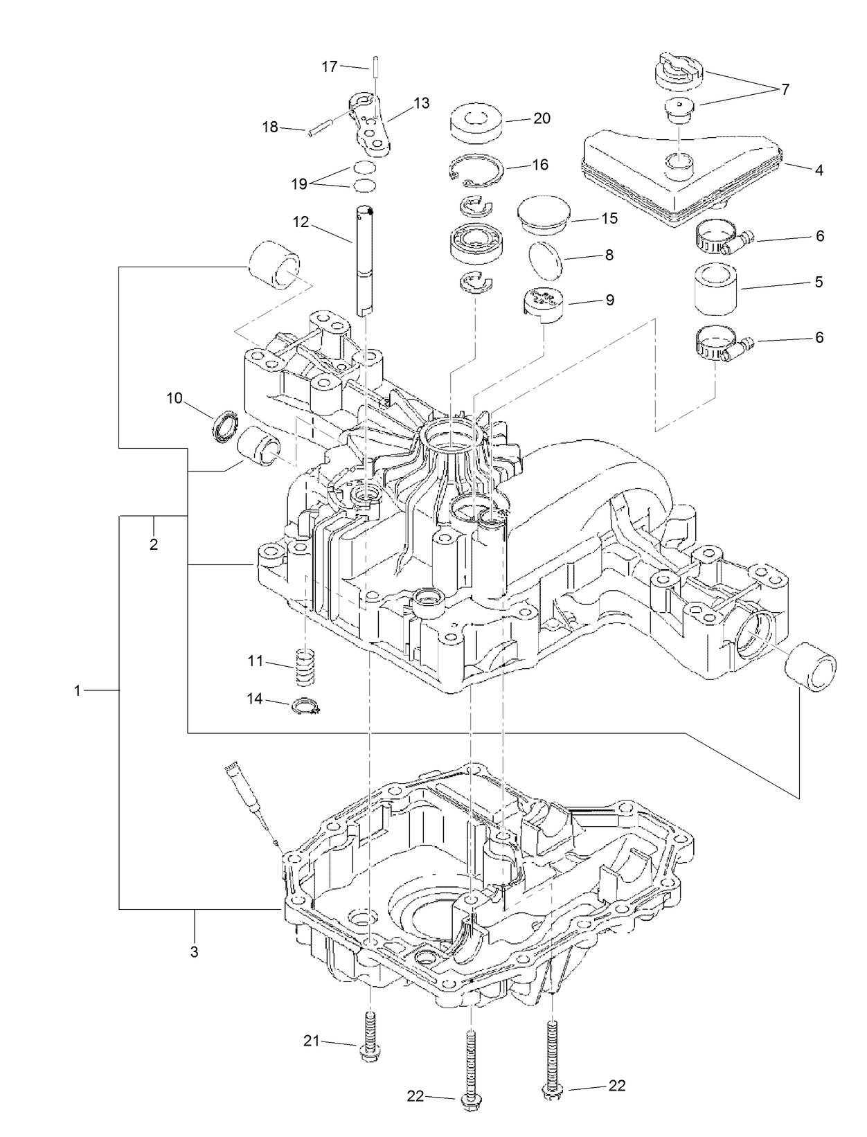 Transaxle Case Assembly Transmission Assembly No. 114-3155