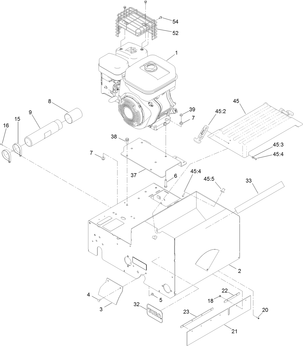 Engine and Frame Assembly
