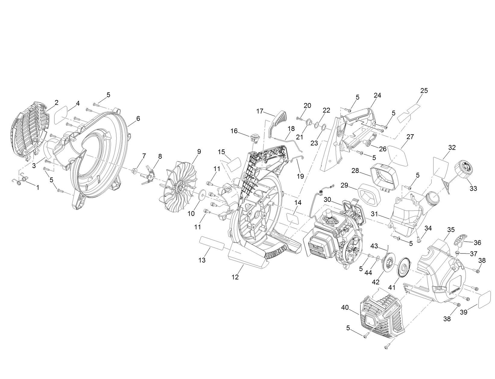 Engine and Housing Assembly