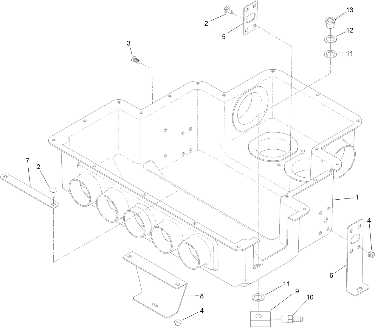 Heat/AC Mixing Box Housing Assembly