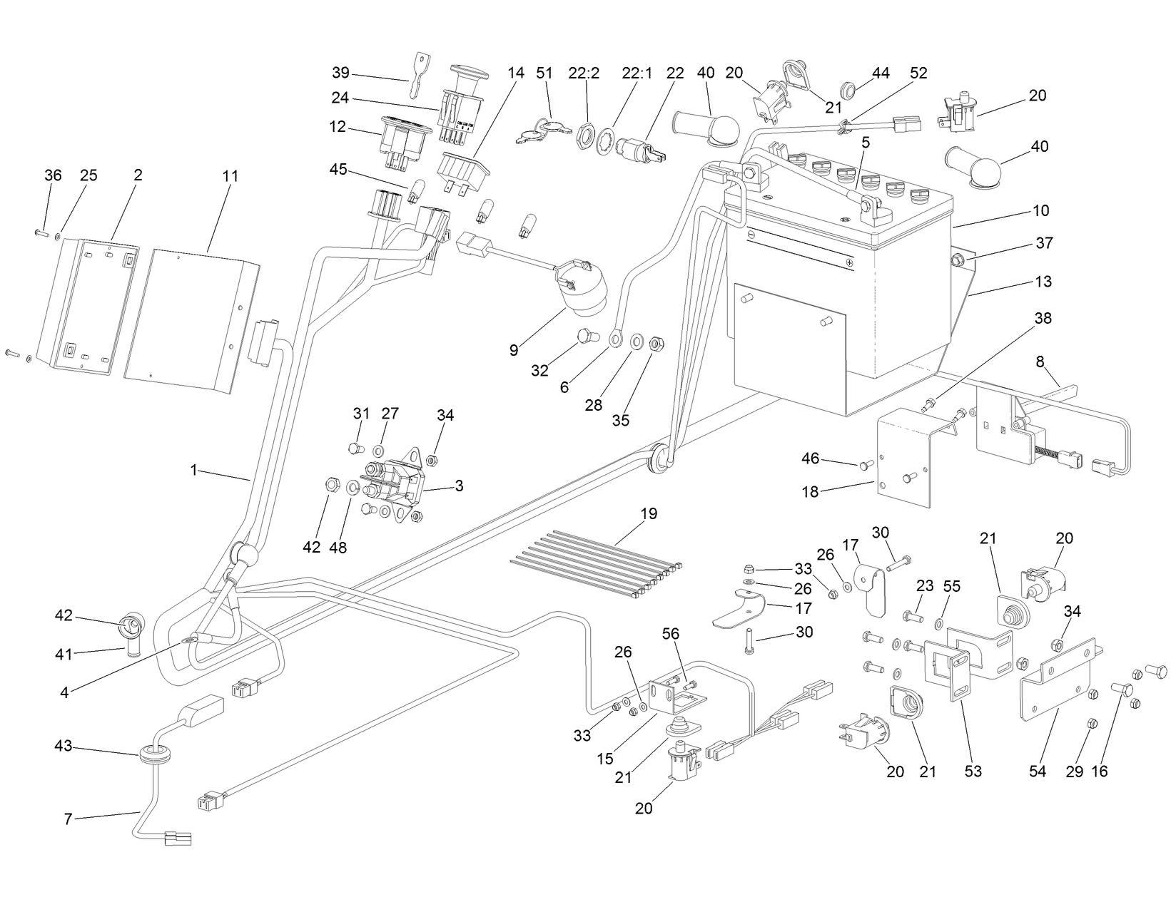 Battery and Electrical Assembly