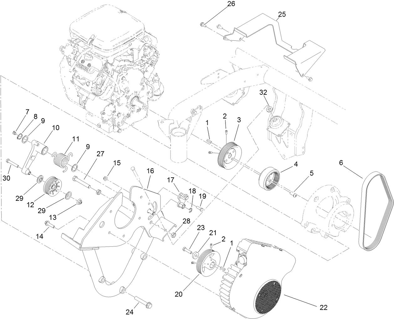 Generator and Engine Frame Assembly