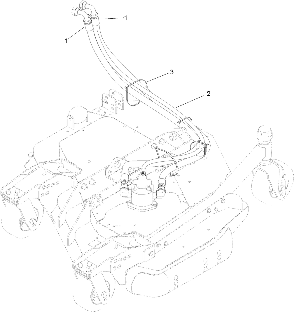 Left Deck Hose Assembly
