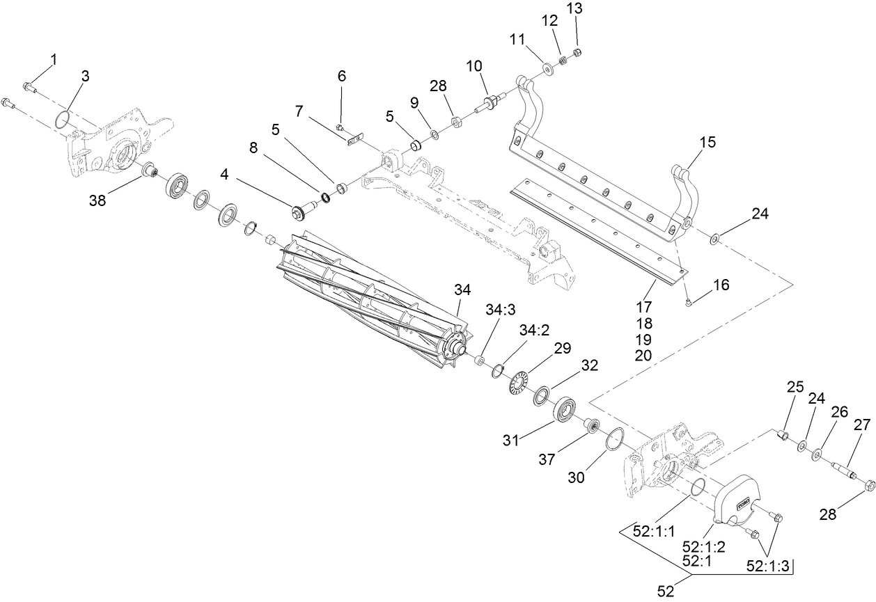 Reel and Bedbar Assembly