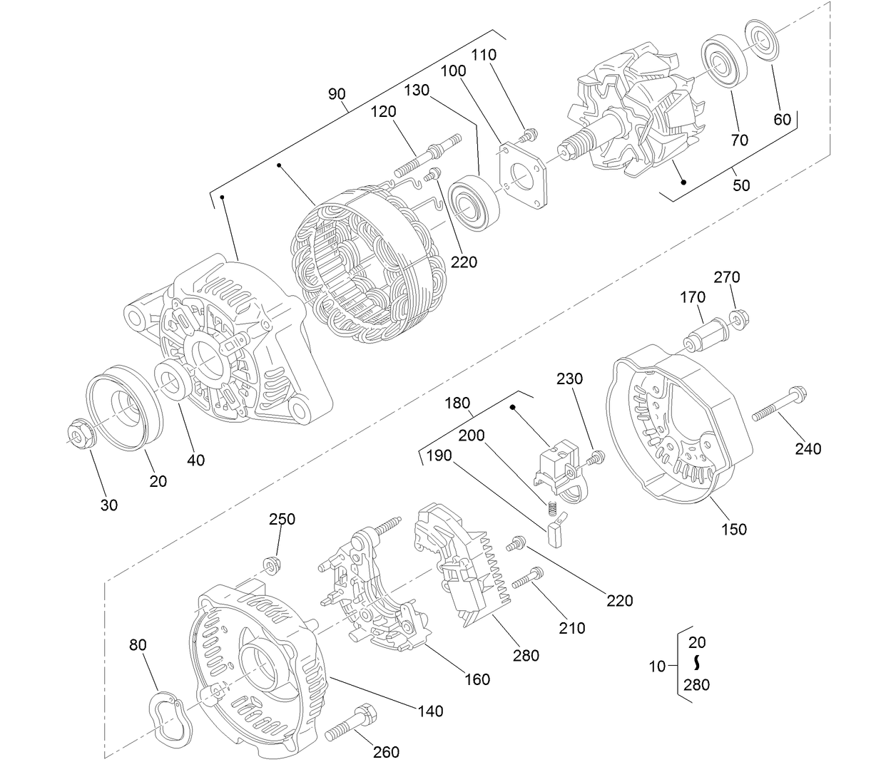 Alternator Assembly No. 131-0561