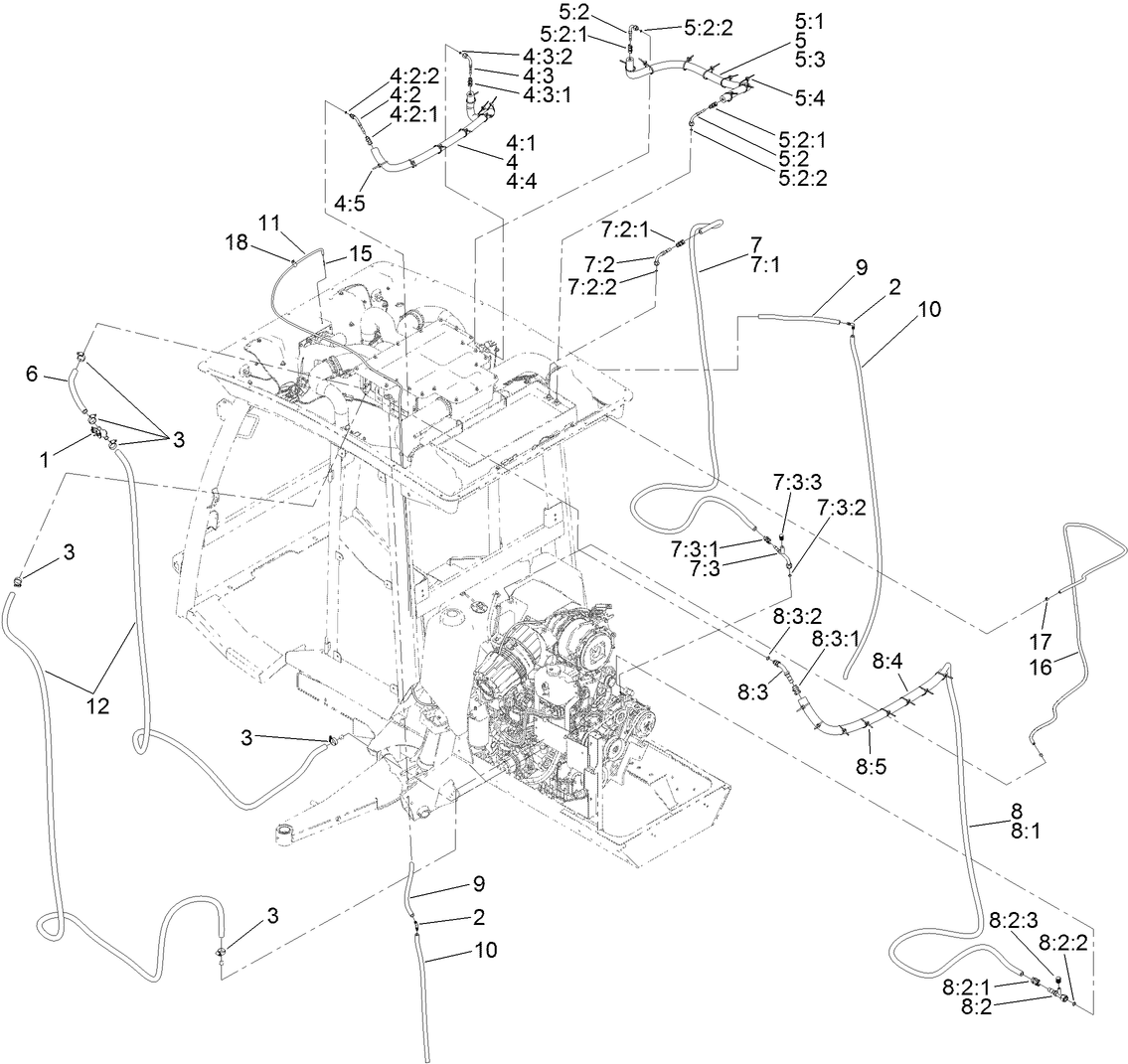 Engine Hose Routing Assembly