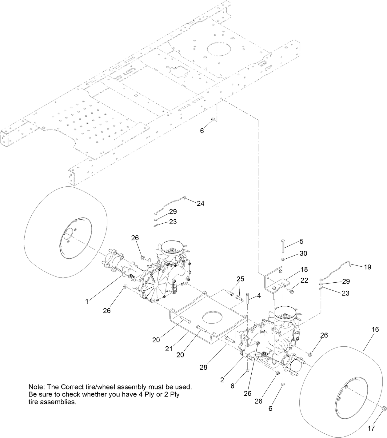Hydro Transaxle Drive and Rear Wheel Assembly