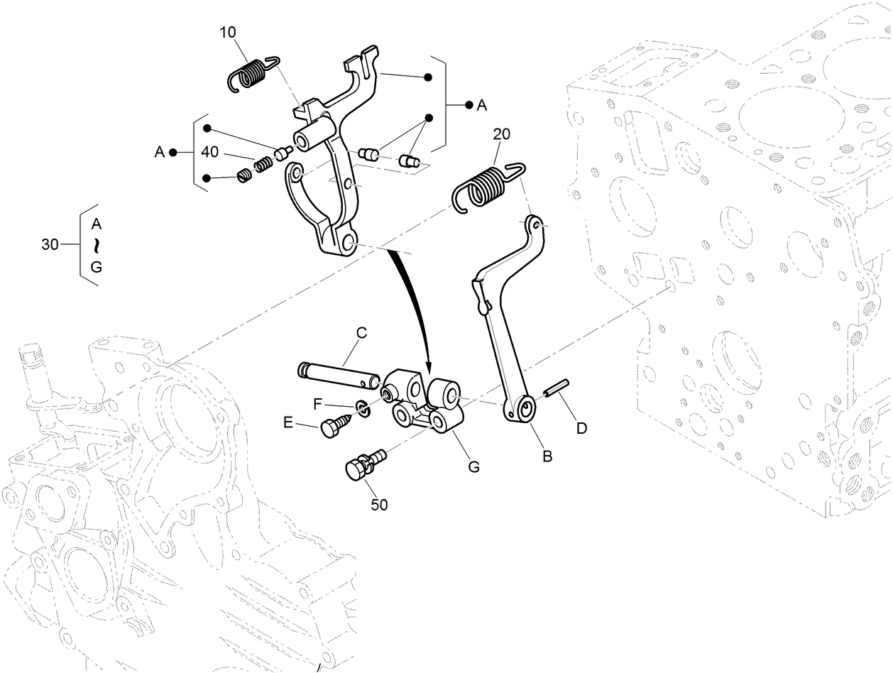 Governor Fork Lever Assembly