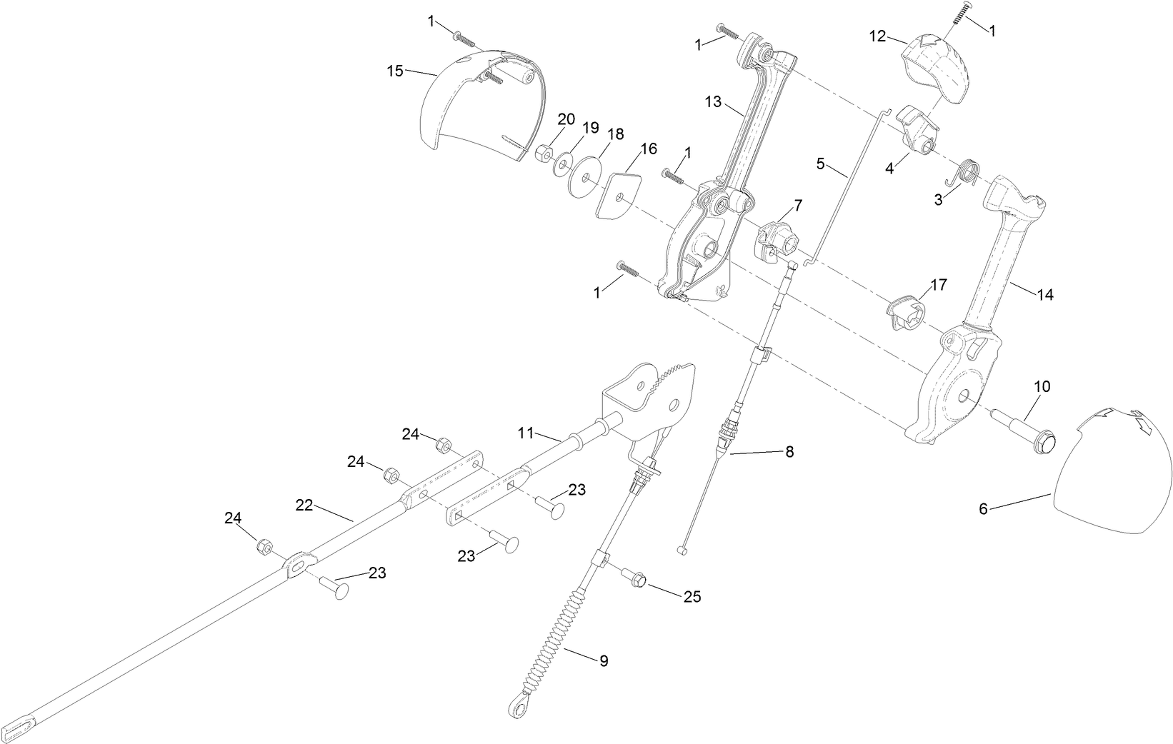 Chute Control Lever Assembly