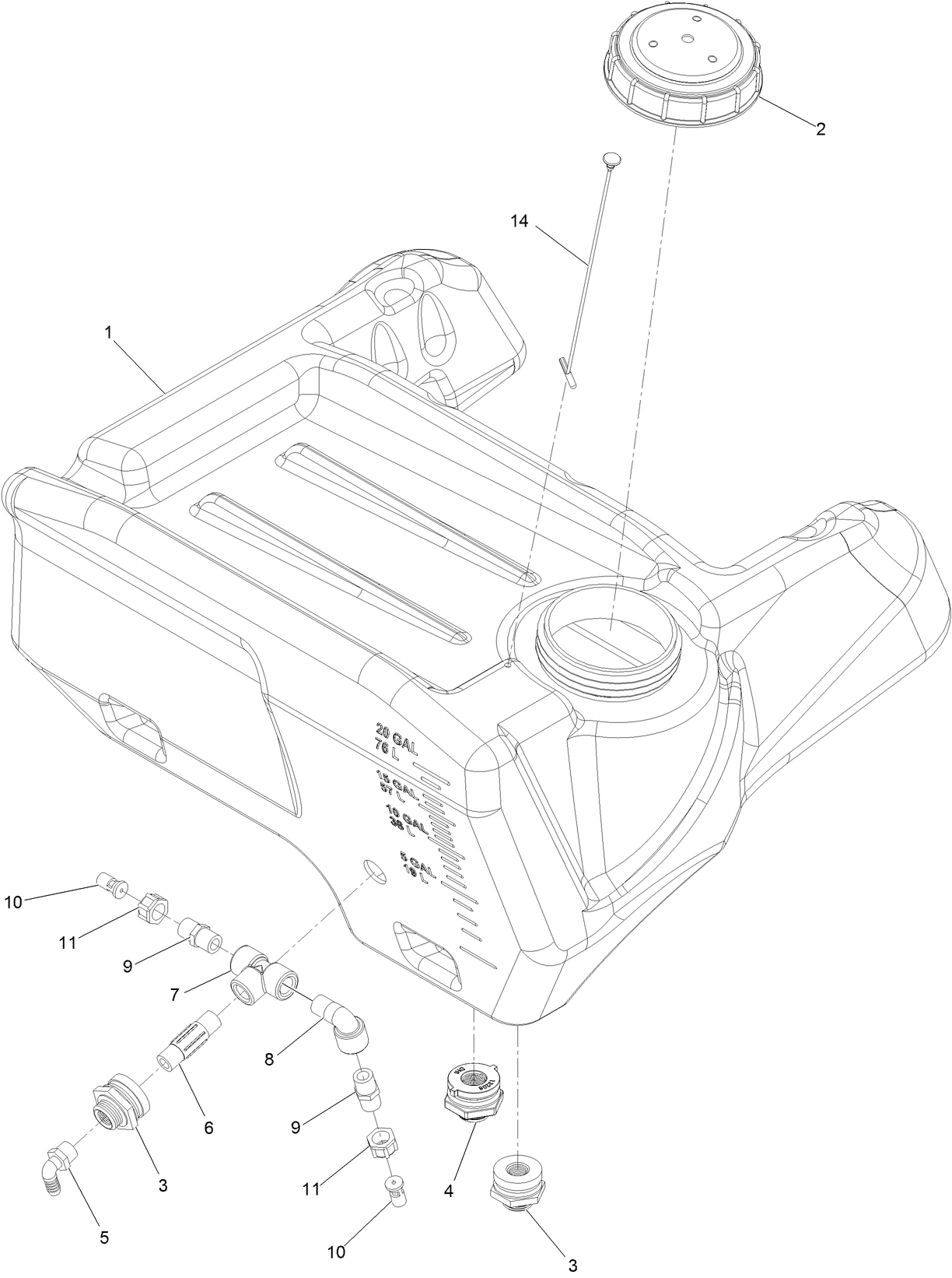 Sprayer Tank Assembly No. 126-0286