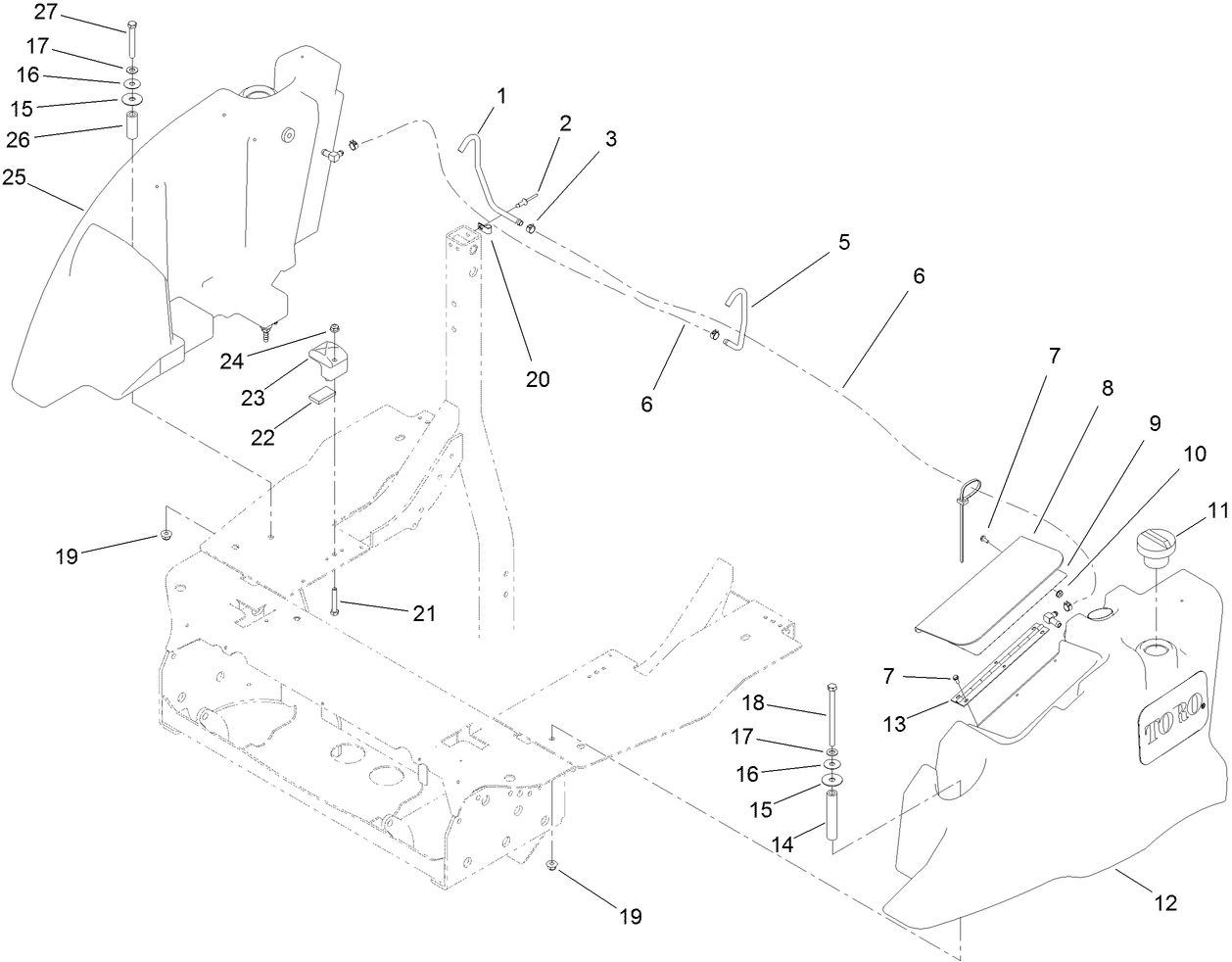 Left-Hand and Right-Hand Fuel Tank Assembly