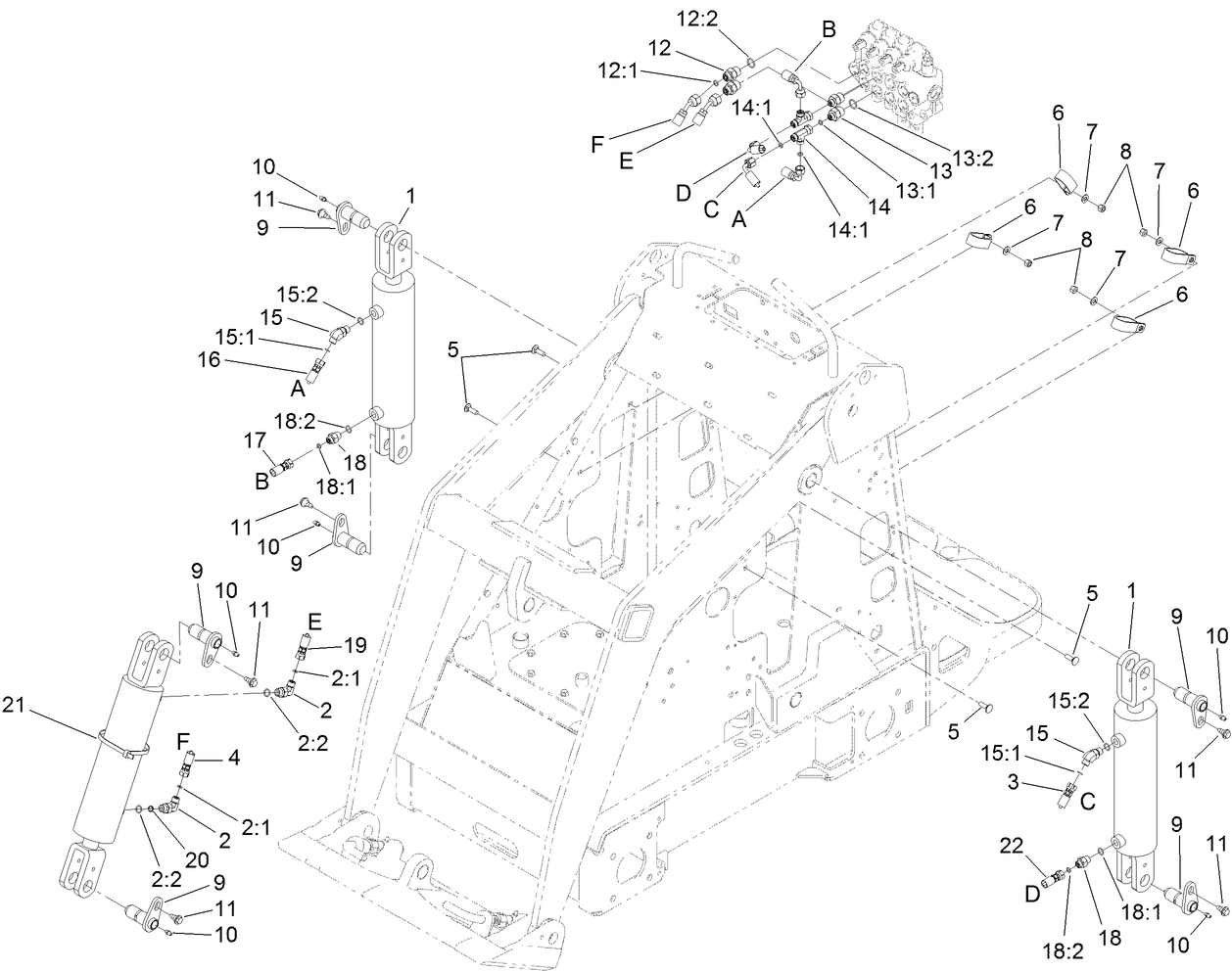Hydraulic Cylinder and Pivot Pin Assembly