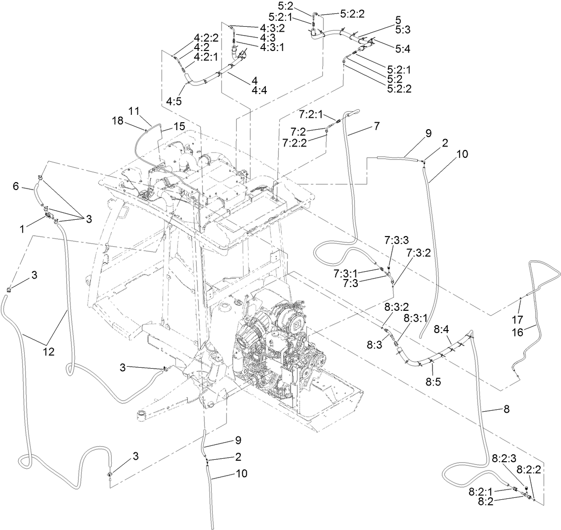 Engine Hose Routing Assembly