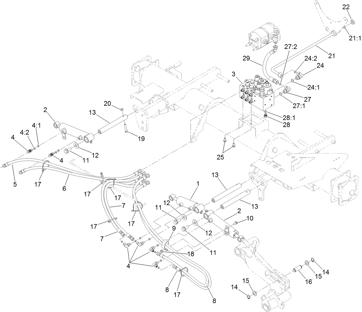 Front Lift Hydraulic Assembly