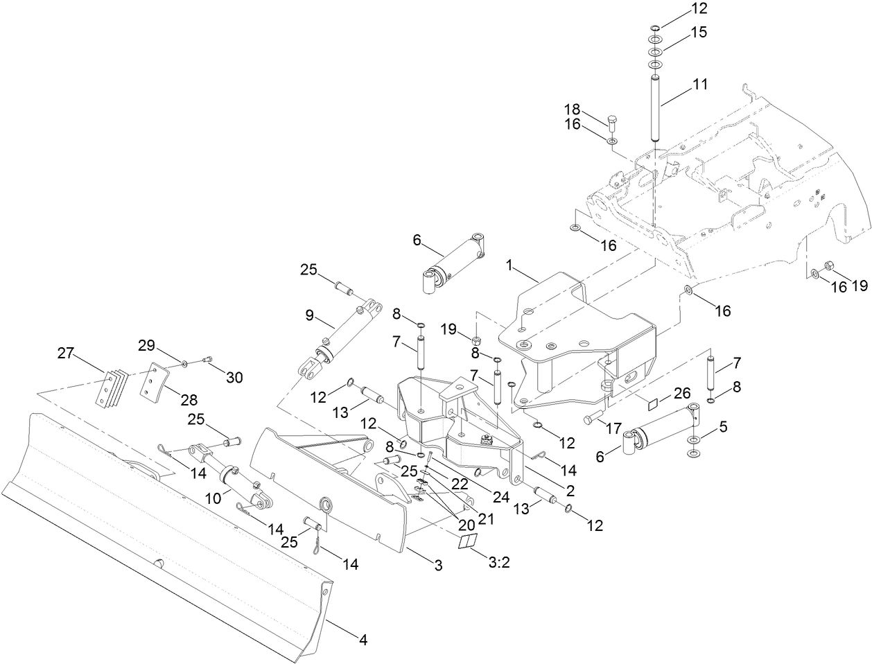 Backfill Blade and Mounting Assembly