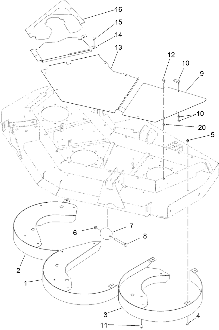 Front Cutting Chamber, Cover and Roller Assembly
