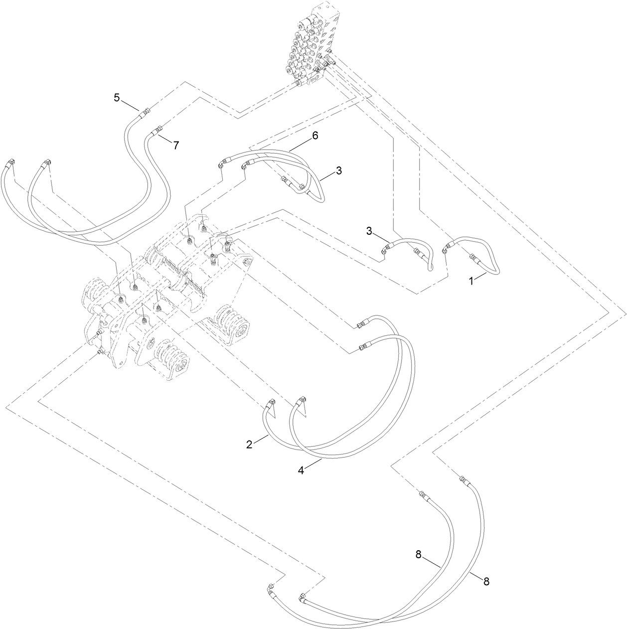 Thrust Frame Hydraulic Hose Assembly No. 2