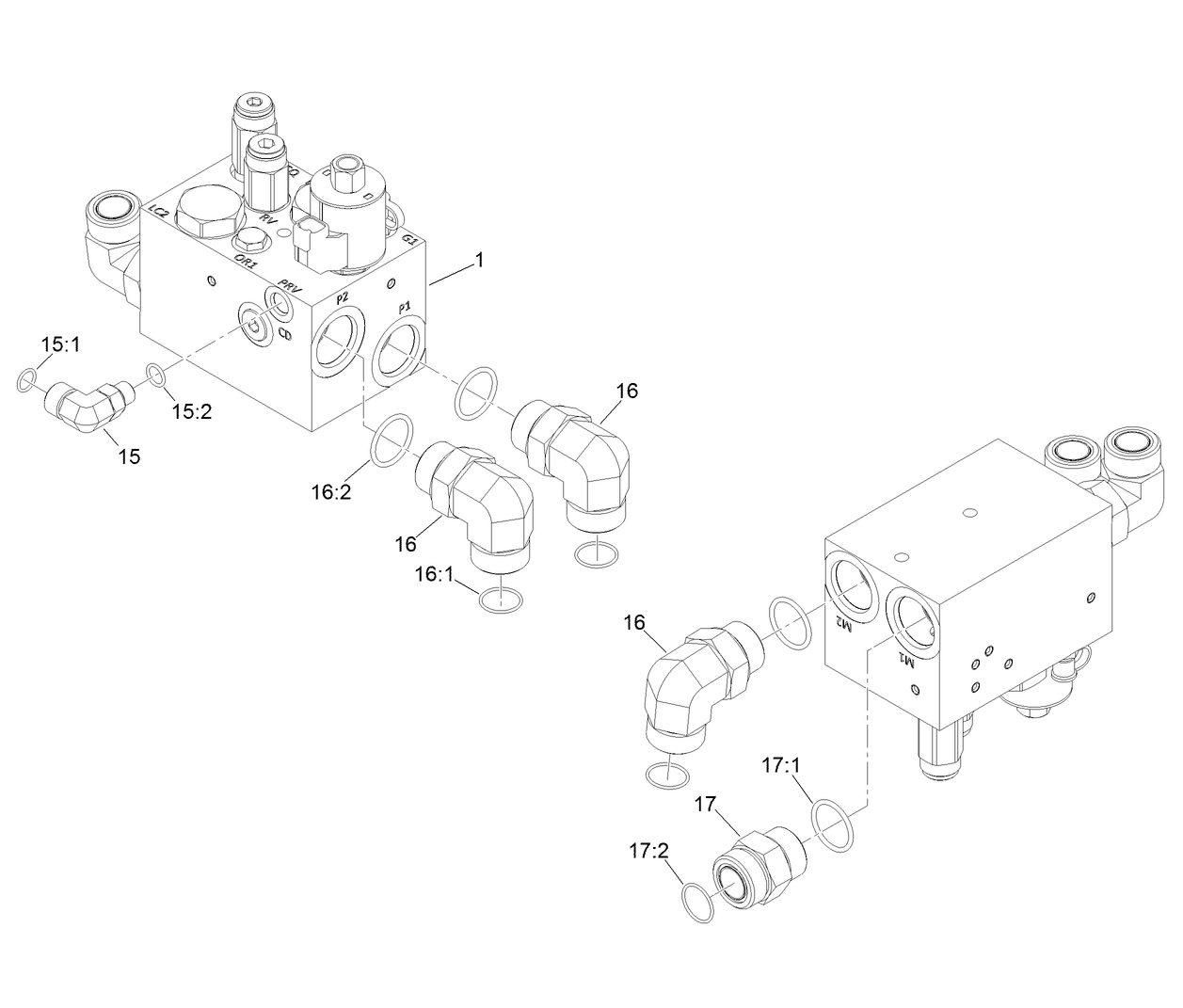 LH Cutting Deck Drive Valve Assembly