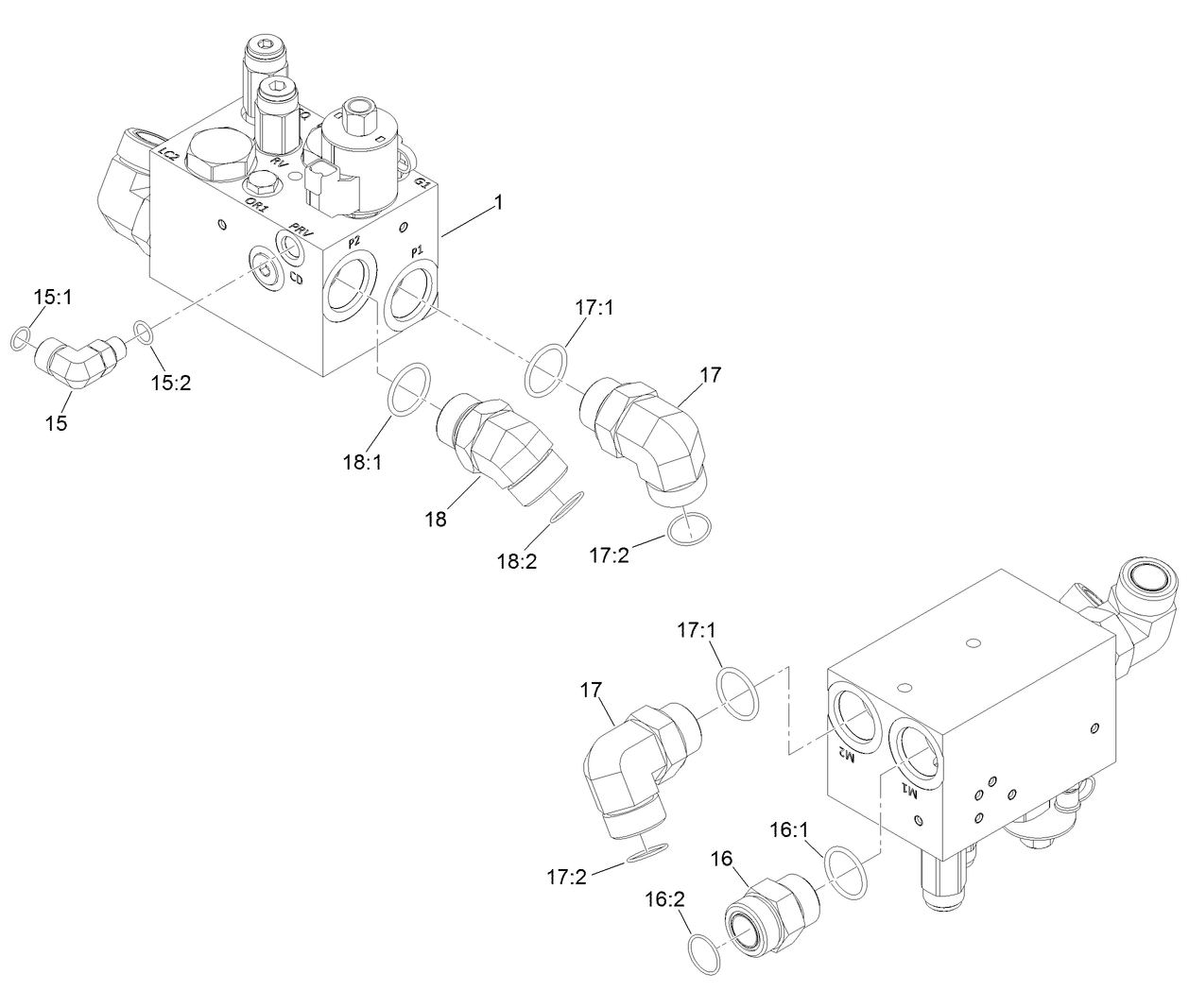RH Cutting Deck Drive Valve Assembly