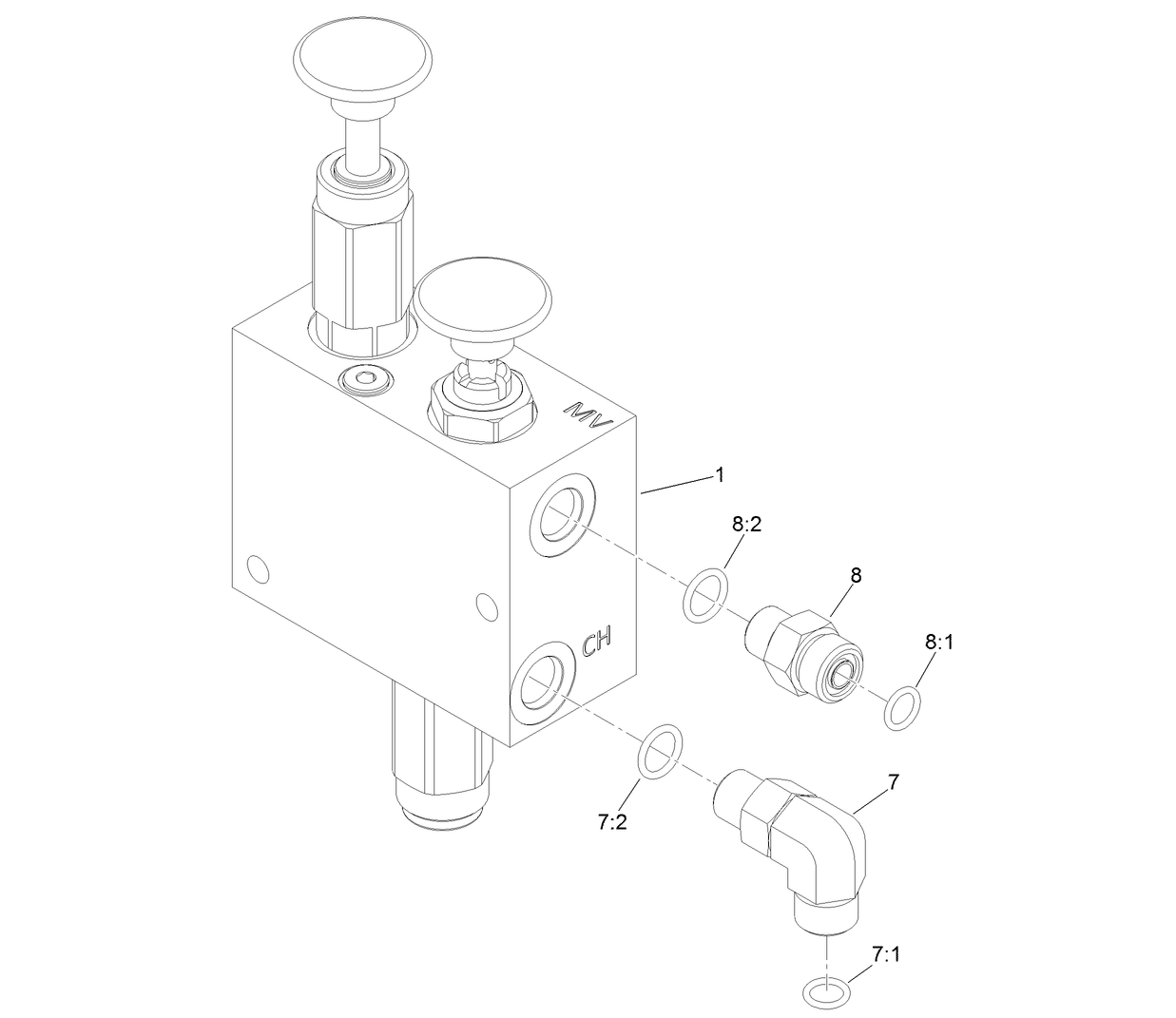Manual Parking Brake Release Valve Assembly
