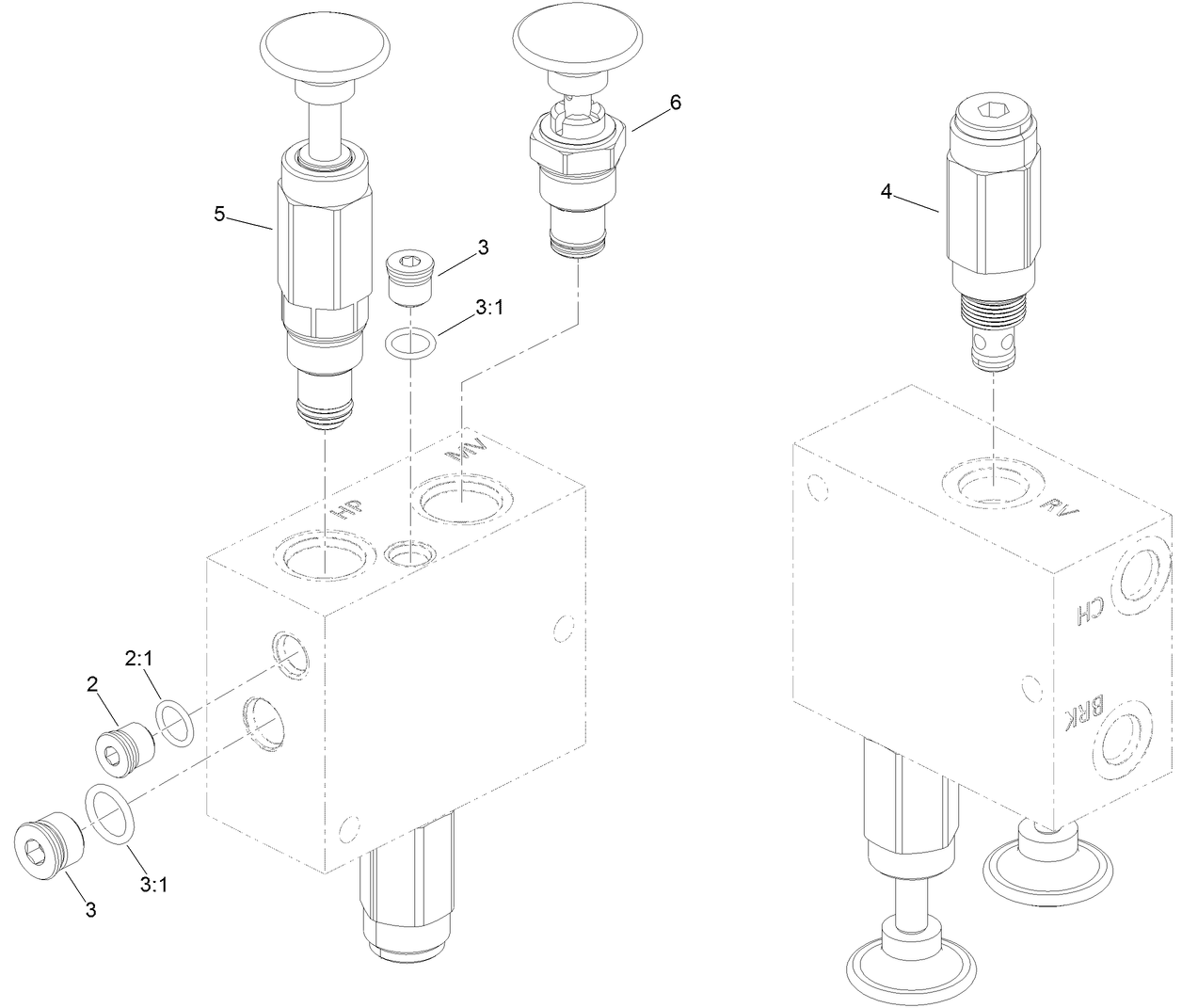 Hydraulic Parking Brake Manifold Assembly No. 132-1399