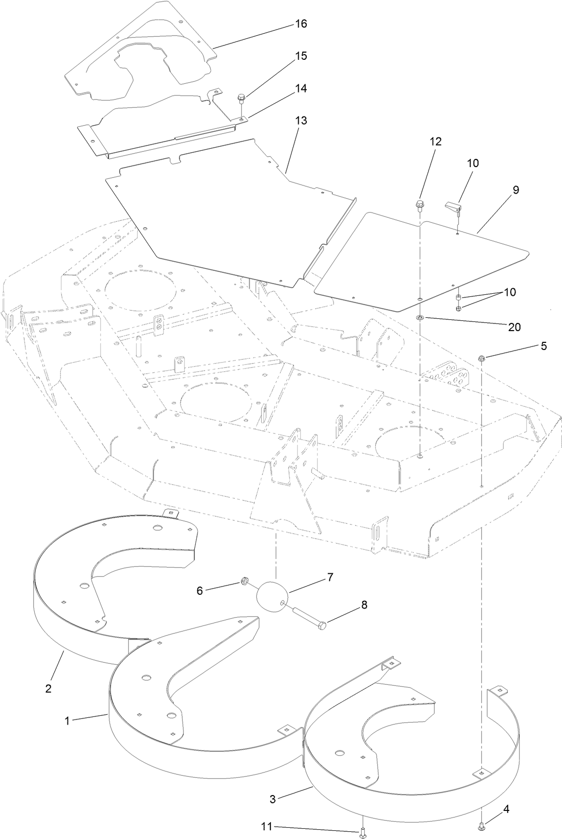 Cutting Chamber, Cover and Roller Assembly