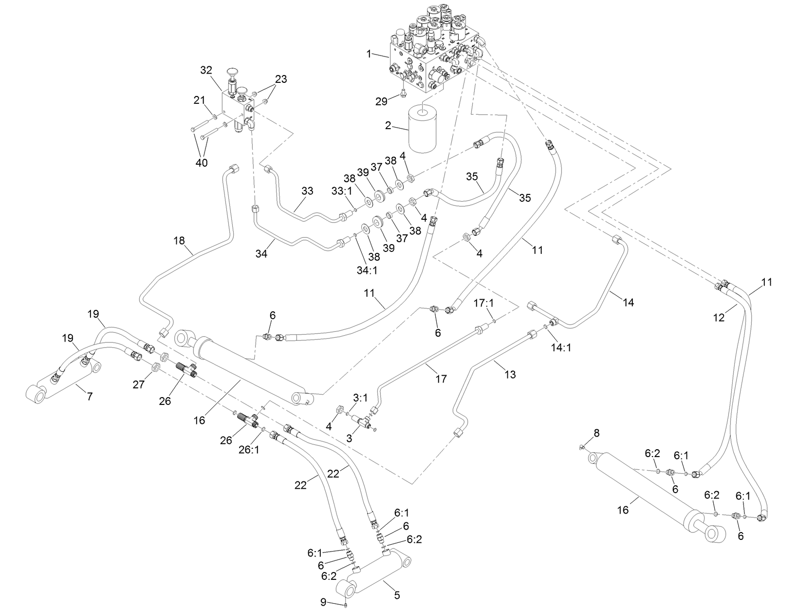 Hydraulic Steering/Lift Circuit Assembly