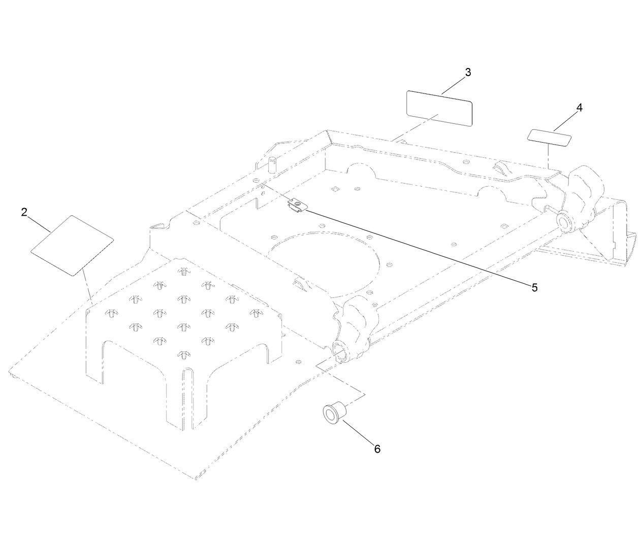 Left Front Deck and Decal Assembly No. 130-9210