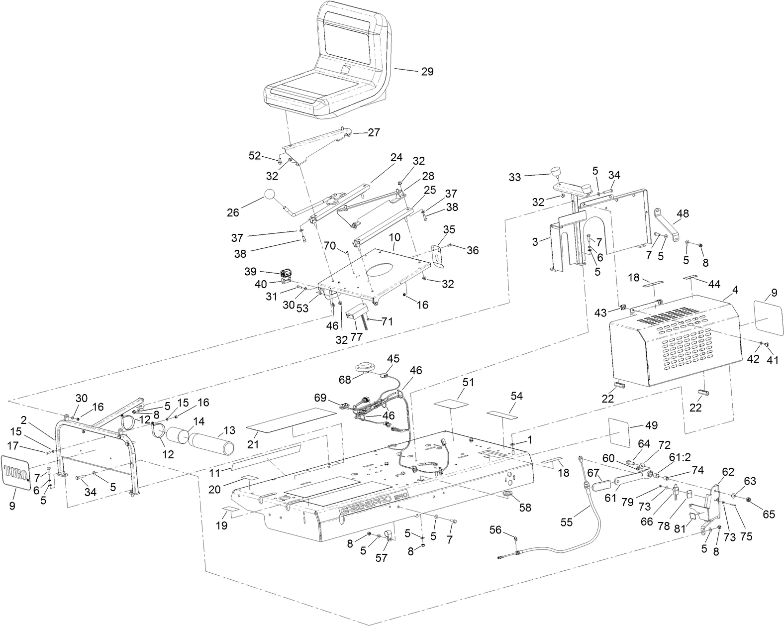 Seat and Brake Lever Assembly