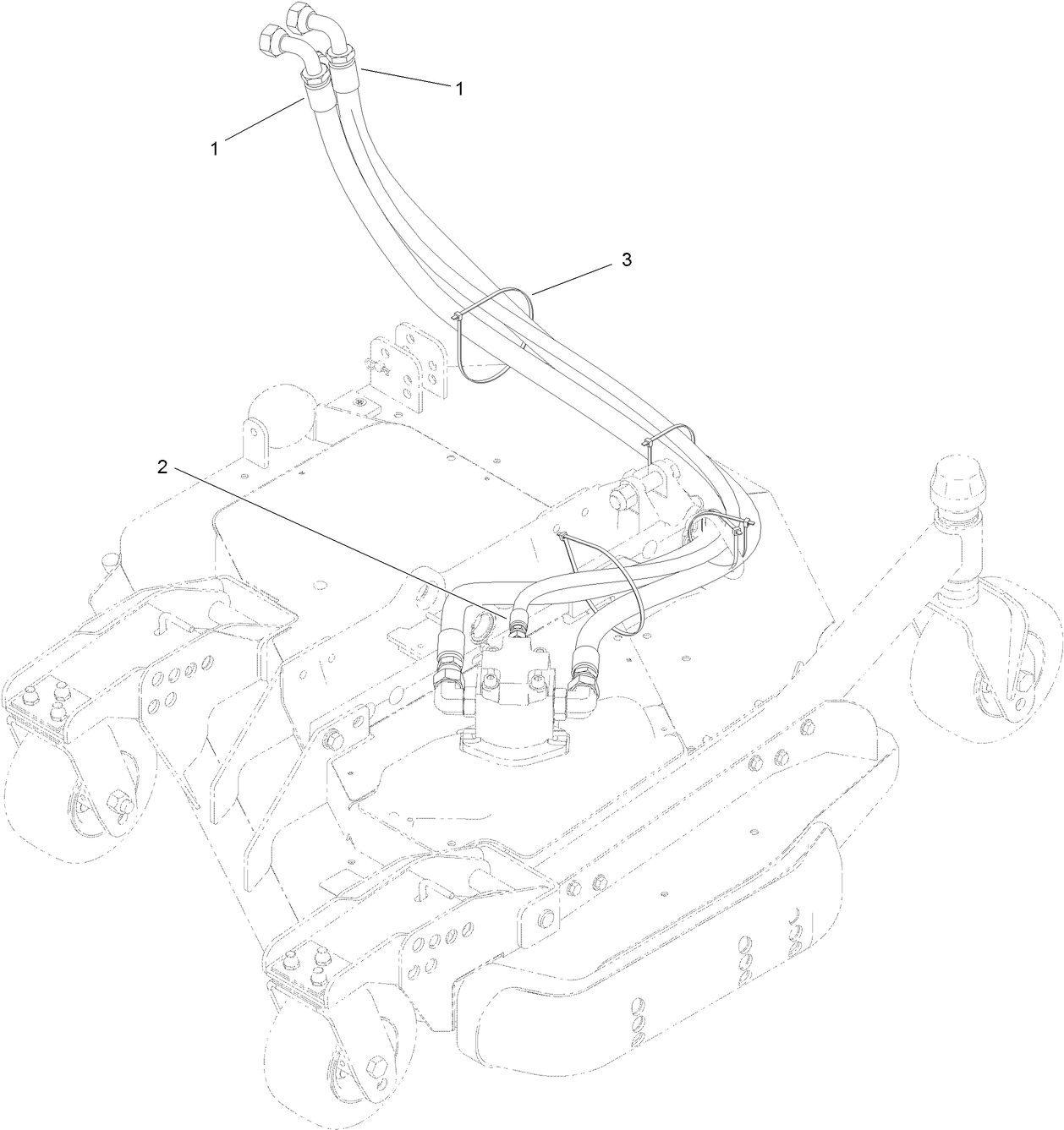 Left Deck Hose Assembly
