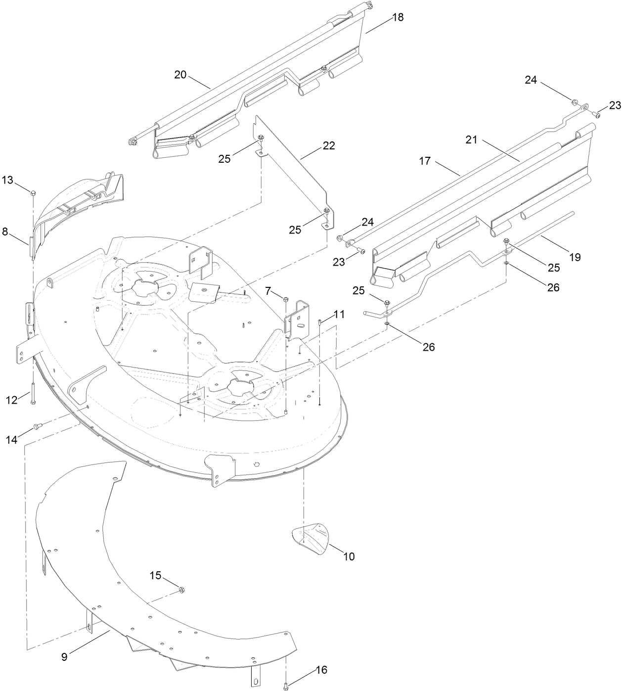 42 Inch Deck Baffle Assembly