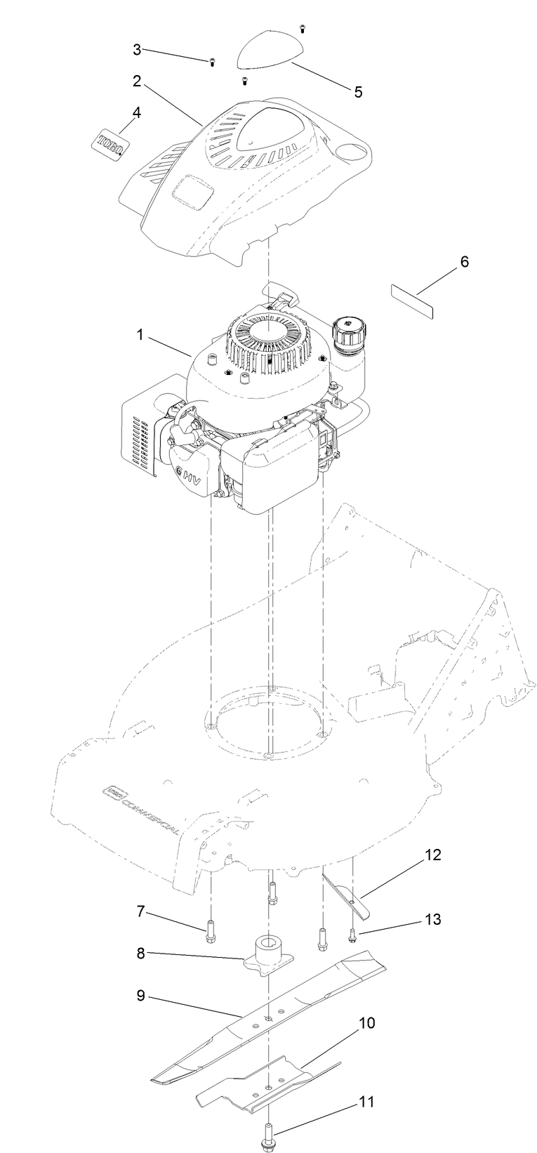 Engine and Blade Assembly