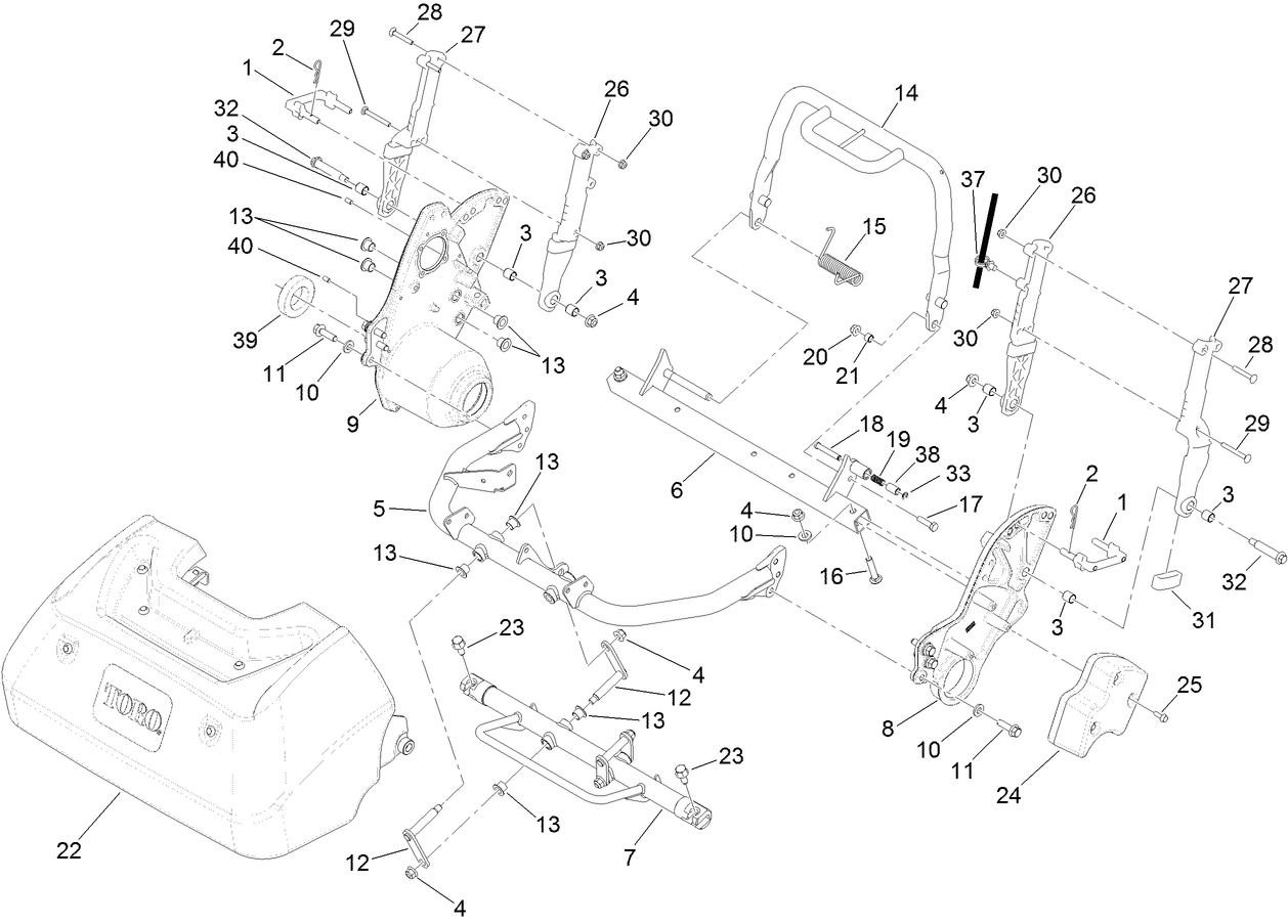 Frame and Handle Mount Assembly