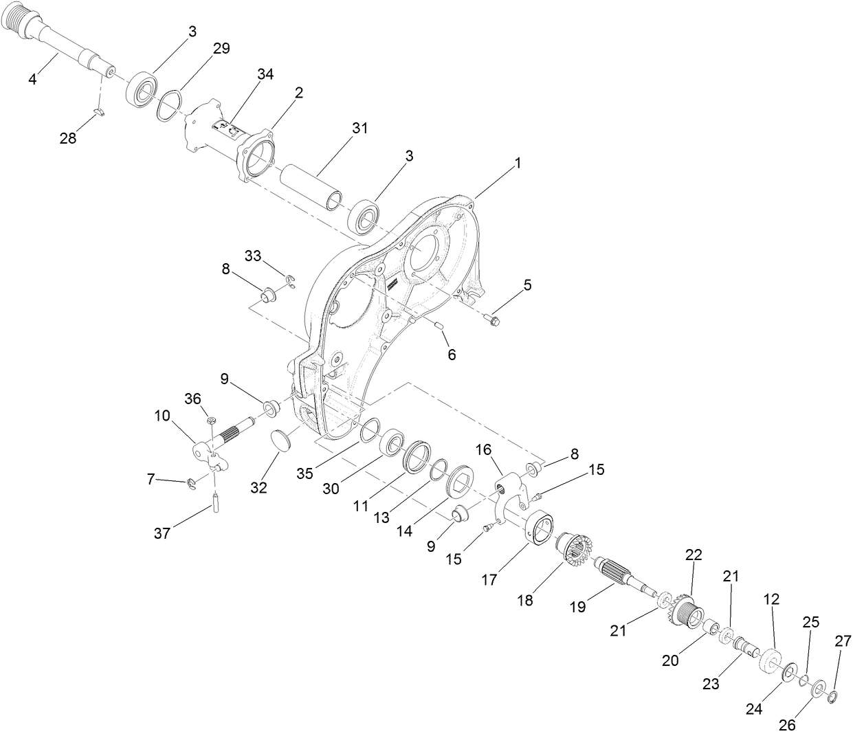 Left Side Transmission Assembly