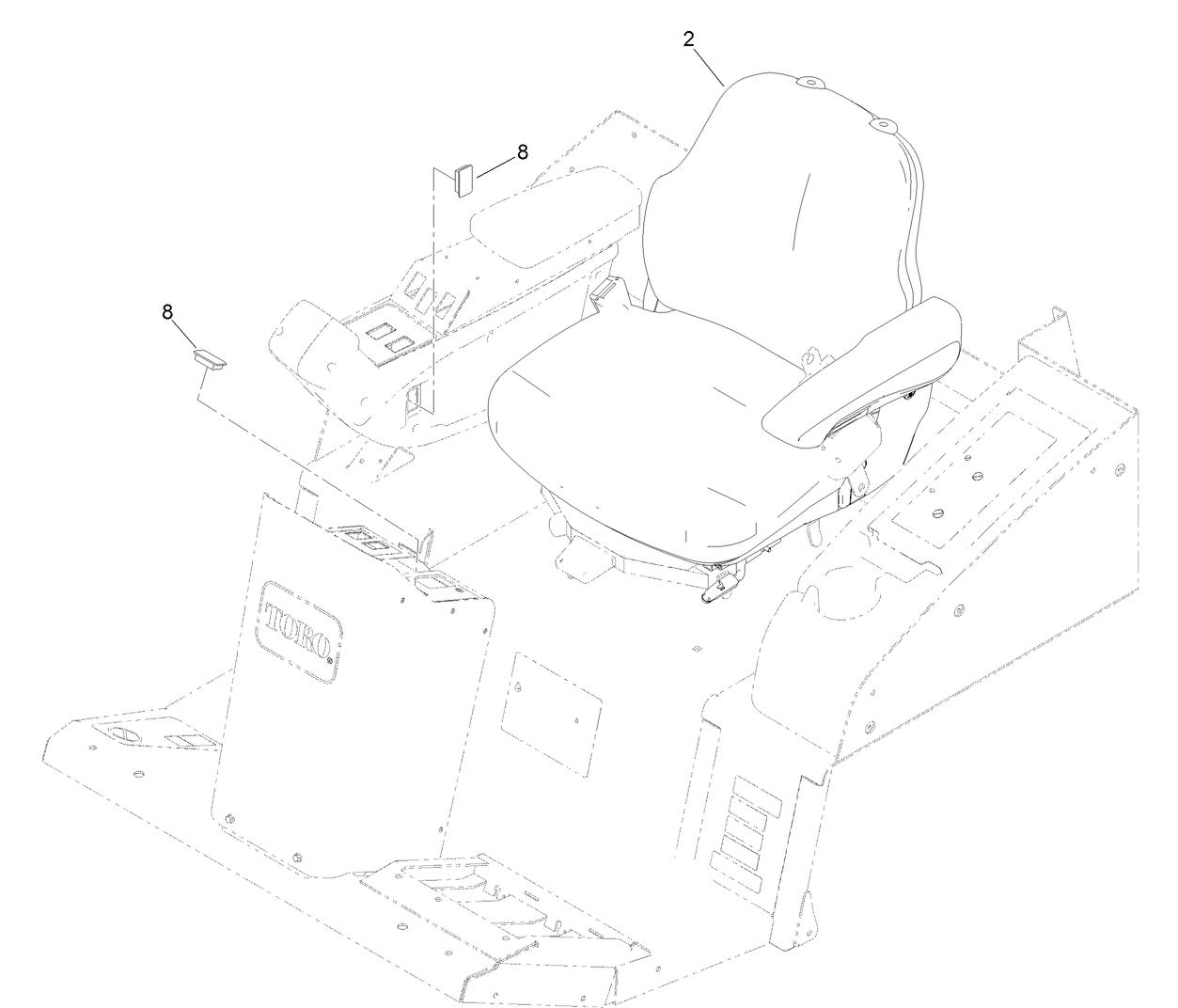 Cab Seat Assembly For Cab Model Only