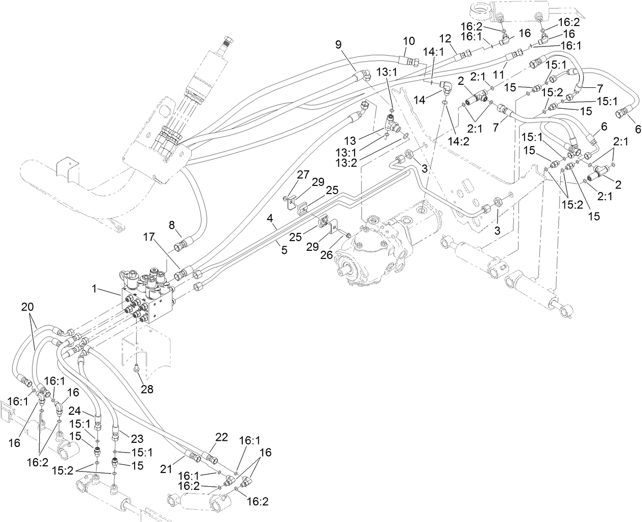 Lift Manifold and Steering Circuit Assembly