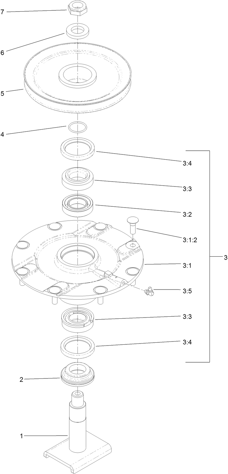 High Driven Spindle Assembly No. 119-4549