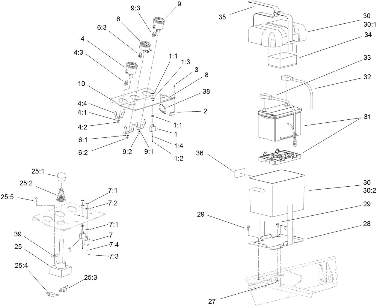 Control Console and Battery Assembly