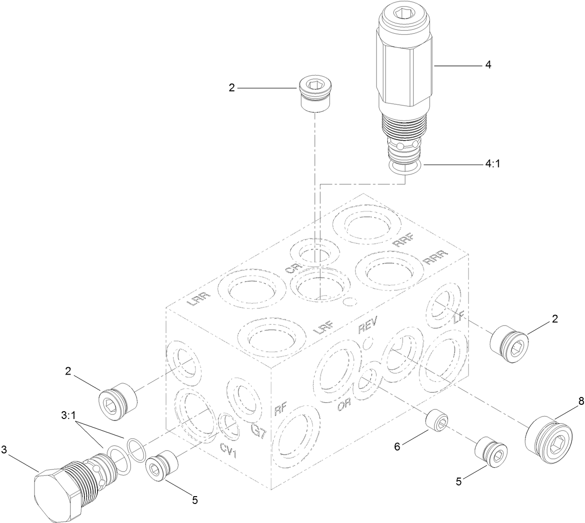 Four Wheel Drive Manifold Assembly No. 108-1825