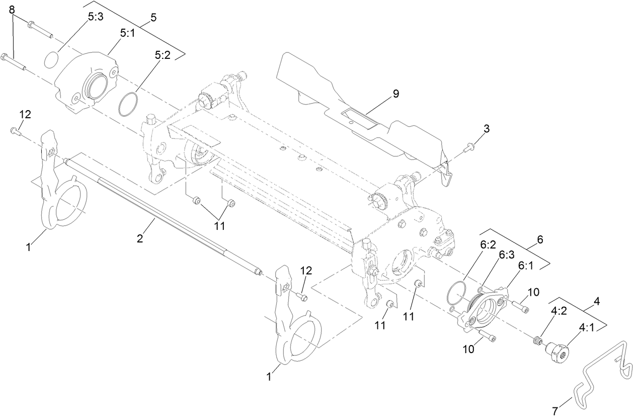 Pitch Arm and Weight Assembly