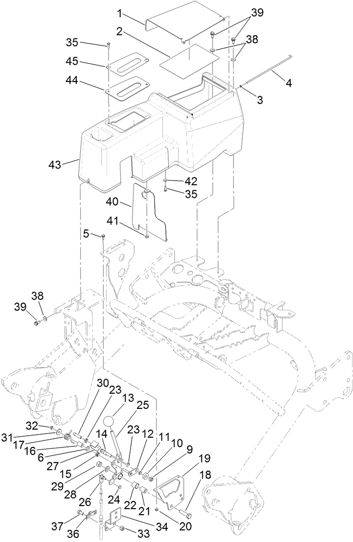 Speed Selector Lever and Console Assembly