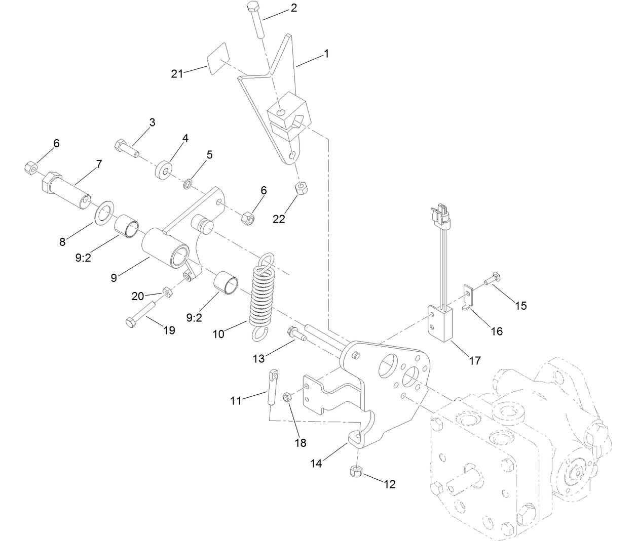Pump Control Lever Assembly