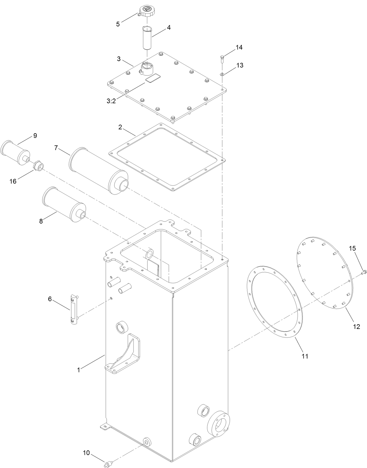 Hydraulic Tank Assembly No. AU116143