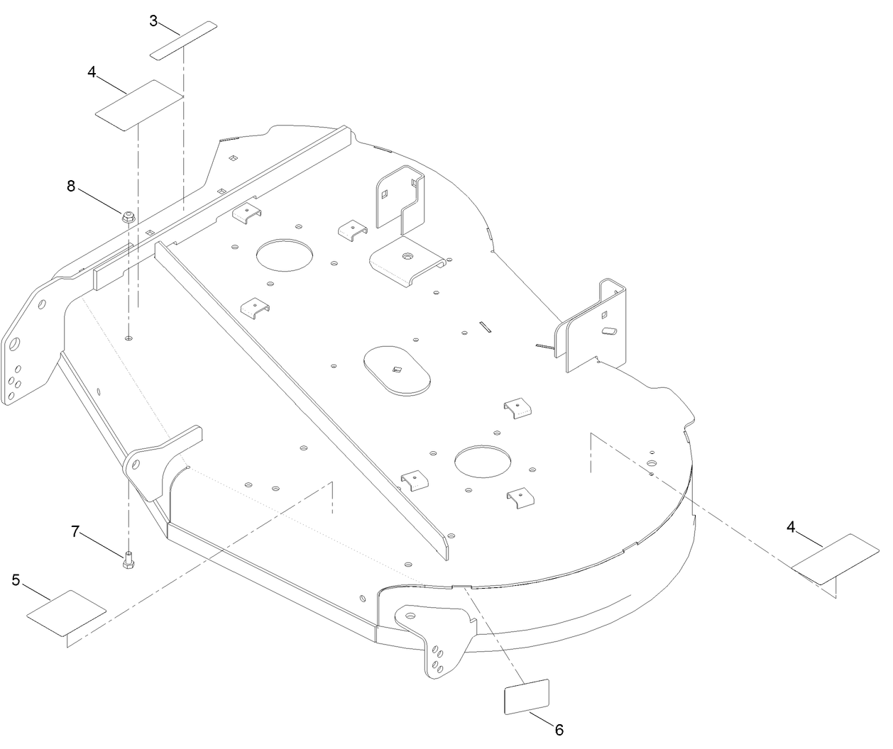 42 Inch Deck and Decal Assembly No. 131-3610