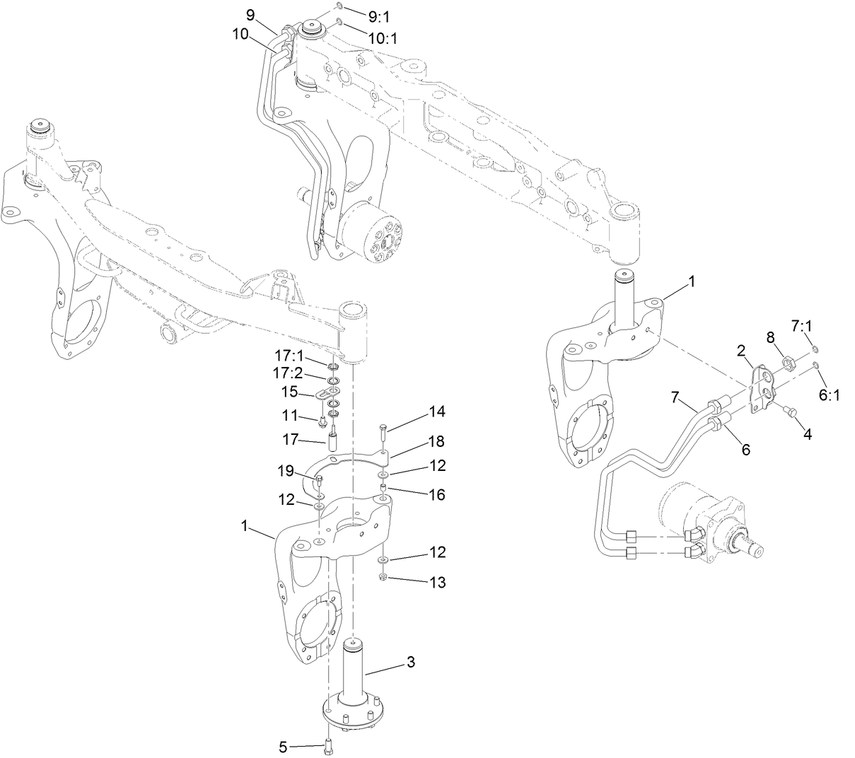 2 Wheel Drive Steering Assembly