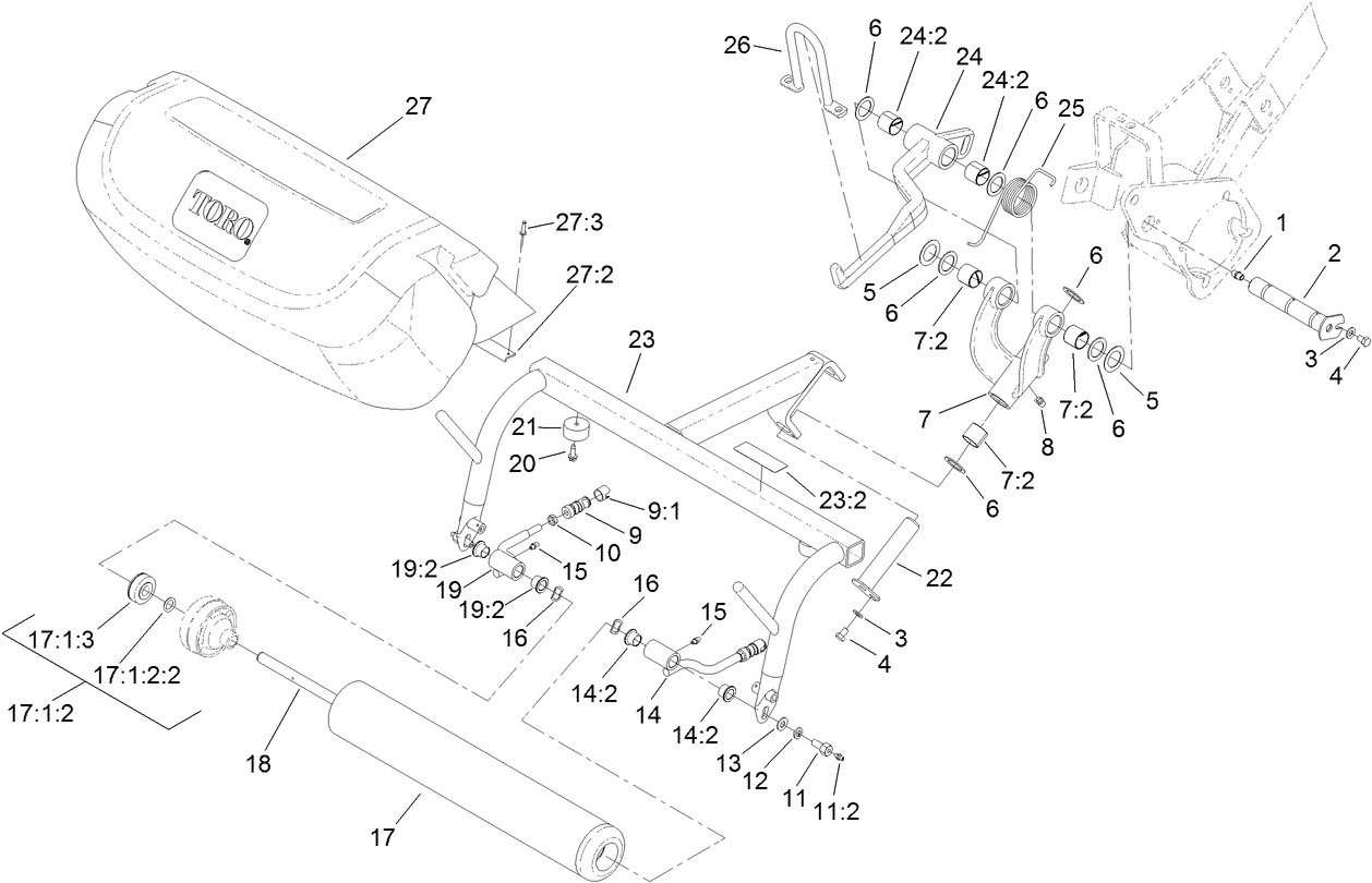 Left Pull Frame Assembly