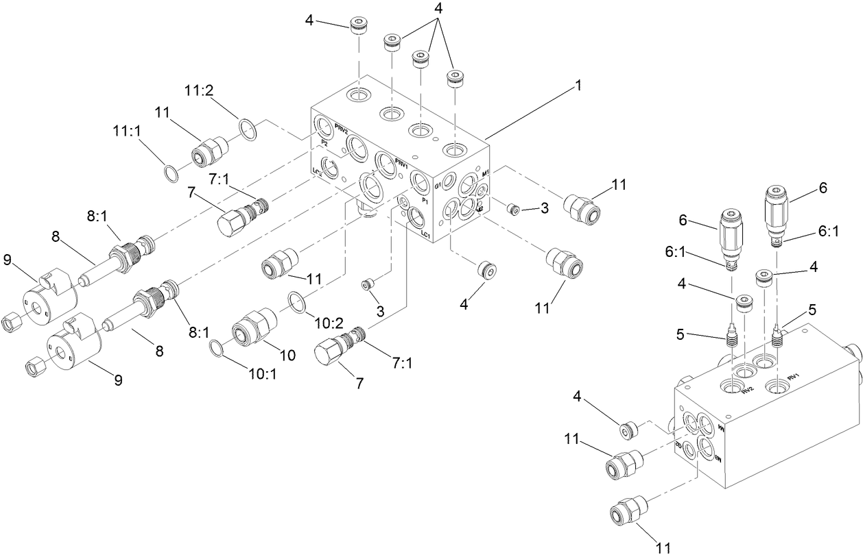 Deck Control Manifold Assembly No. 114-0359