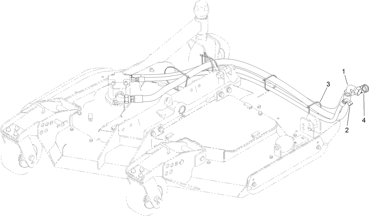 Right Deck Hose Assembly
