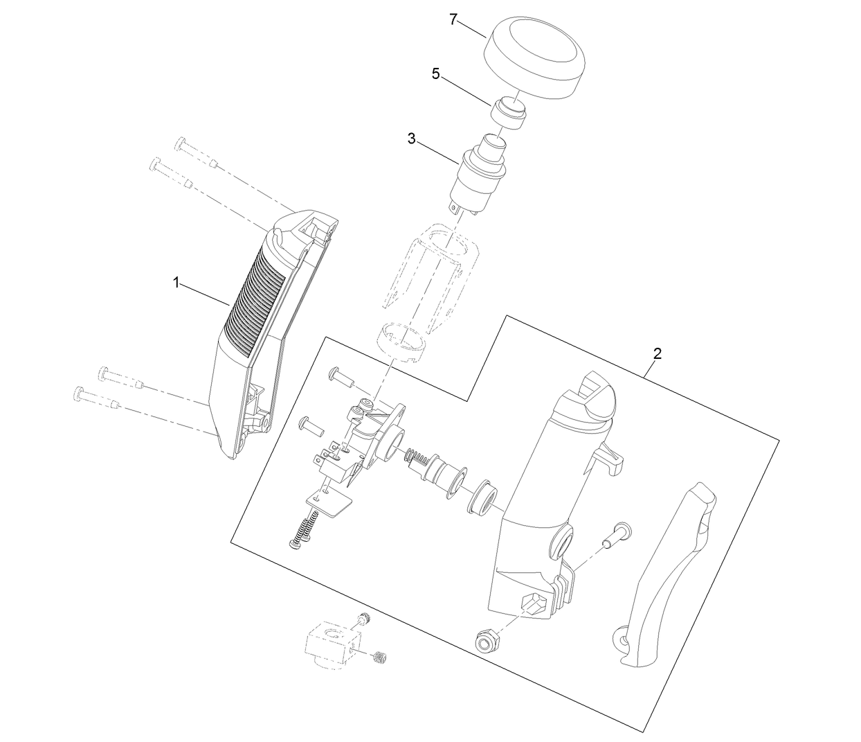 Two-Button Handle Grip Assembly No. 119-4587