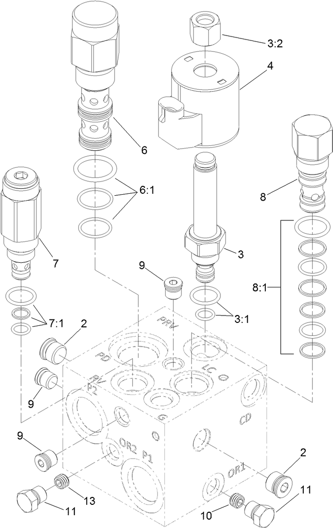 Left PTO Manifold Assembly No. 131-1249